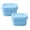Blue*2, variant on 1 Pcs Silicone Snack Container, Leak Proof Stackable Food Storage Containers with Lids for Travel Office Fruits Nuts Salads Sauces for Daycare Travel
