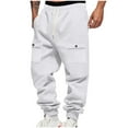 thumbnail image 3 of Avtoify Men's Solid Color Workwear Sweatpants Drawstring Elastic Waistband Shorts for Men Pants, 3 of 10