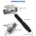 thumbnail image 3 of Cepillo parrilla barbacoa sin cerdas Acero Inoxidable 3 en 1 Elly Decor ELL-CEA-01, 3 of 7