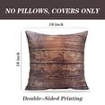 thumbnail image 2 of LALILO Throw Pillow Covers Vintage Wooden Floor Wooden Floor Cushion Cover 18" x 18", 2 Pack, 2 of 6