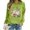 Green, variant on Halloween Sweatshirt for Women Hoodless Sweatshirt Oversize Long Sleeve Crewneck Lightweight Casual Fit for Comfort on Platform Blue S