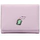 thumbnail image 1 of KAIYANG Billetera de tres pliegues con insignia de metal de dinosaurio para mujer (morado, dinosaurio), 1 of 5