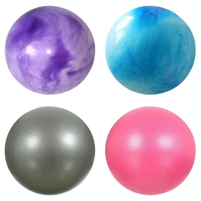 WUSUOWEI 4PCS Inflatable Playground Toy,9 Inches,Yoga Tool,Strength Tool,Kickball Toy with Pumping Tool,Marbleized Bouncy Large Rubber Sensory Toy,for Kids Indoor and Outdoor Play,Exercise Gym
