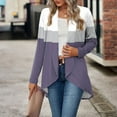 thumbnail image 5 of Jtjvou Trendy Tops Open Front Lightweight Cardigan for Women Soft Thin Cardigans Casual Loose Long Sleeve Breathable Cover Ups Dusters Plus Siz High Low Hem Purple XXL, 5 of 7
