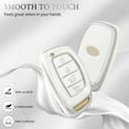 thumbnail image 4 of OFFCURVE Car Key Fob Cover for Hyundai, TPU Key Fob Case Holder for Hyundai Elantra Tucson Sonata Elantra GT Ioniq 4 Buttons Smart Key Protector, White, 4 of 6