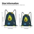 thumbnail image 2 of Daiia Avocado in Space Pattern Drawstring Backpack, Gym Bag, Lightweight Backpack, Water-Resistant Bag Travel Sports Backpack, Fitness Bag, Yoga Bag-Medium, 2 of 6