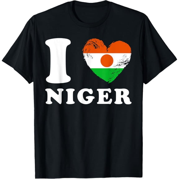 I Love Niger - Heart Flag Niger T-Shirt