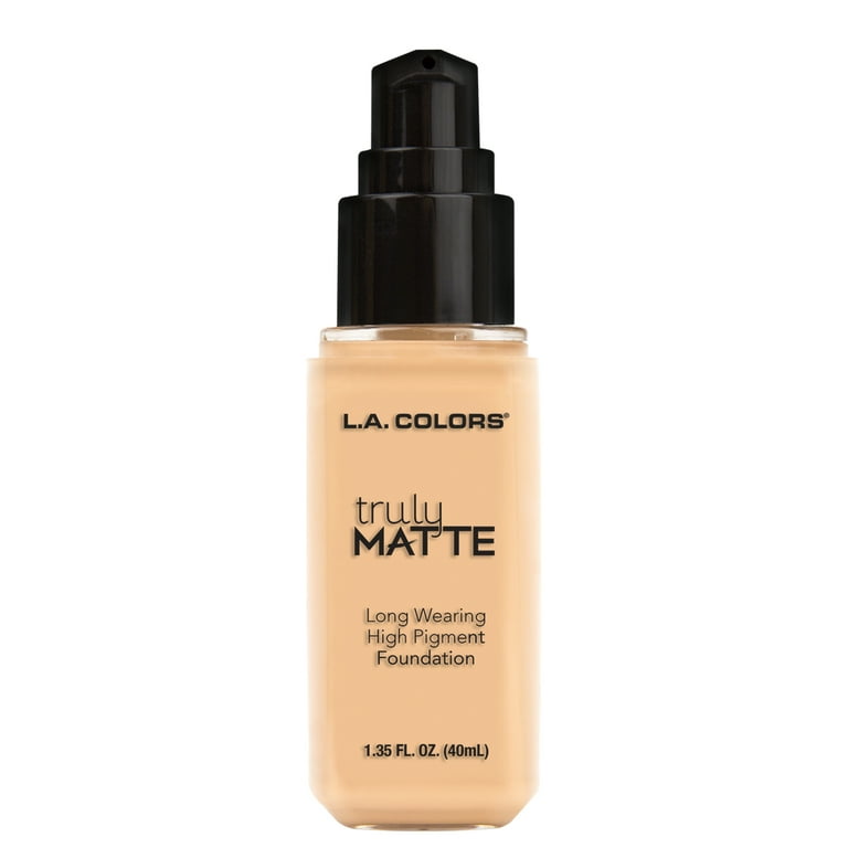 L.A. COLORS Liquid Truly Matte Foundation, Porcelain, 1.35 fl oz