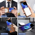 thumbnail image 5 of Wallet Case for Samsung Galaxy Z Flip 4 Compatible with MagSafe for Men Women, Detachable Magnetic Flip Zipper Wallet with RFID Blocking Card Slots Shockproof Rugged Anti-fall Phone Case,Winered, 5 of 10