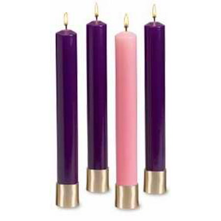 UPC 080000000019 product image for Candle-Advent Set 1-1/2 X 12-3 Purple/1 Pink | upcitemdb.com