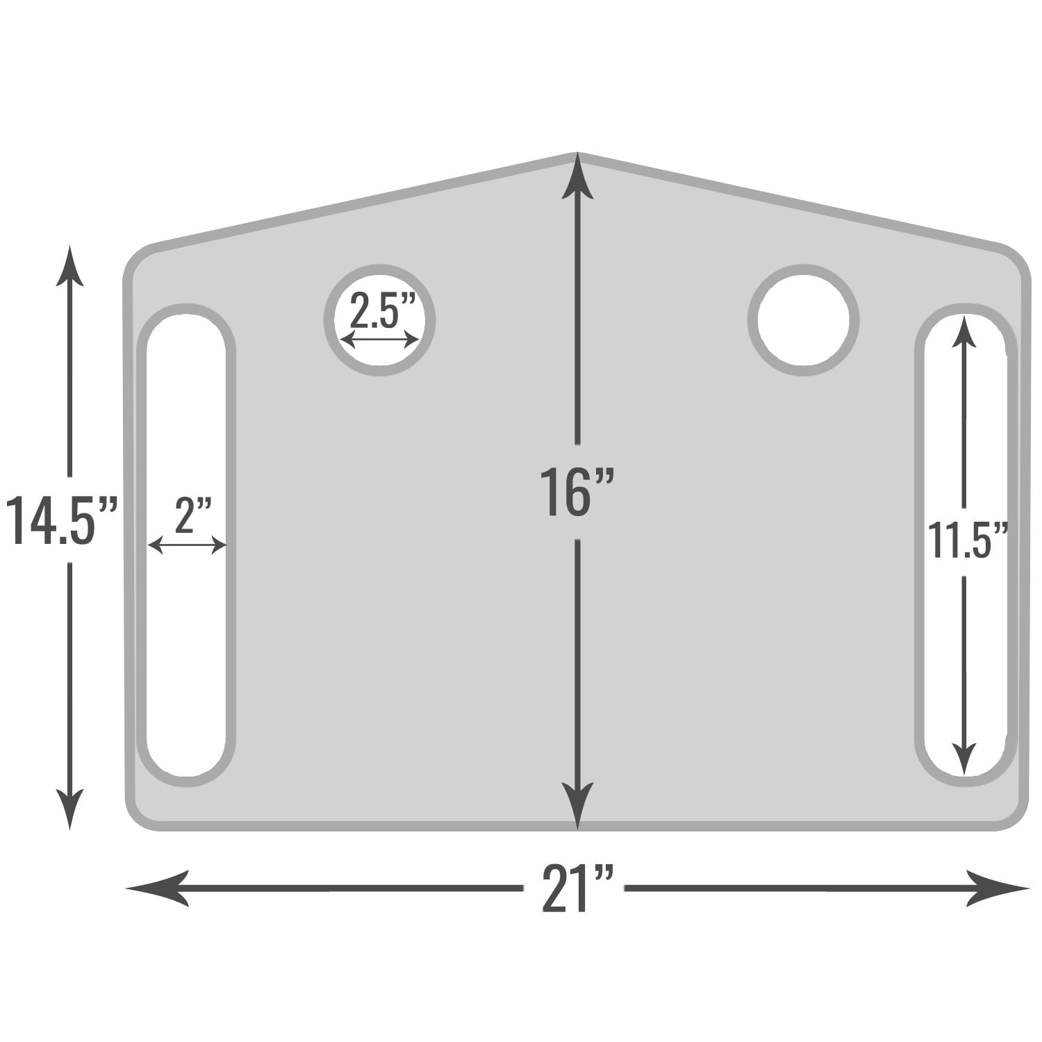 DMI Walker Tray with Cup Holders, Fits 16–19 in Standard and Folding Walkers, 21 x 16 in Tray Surface, Gray