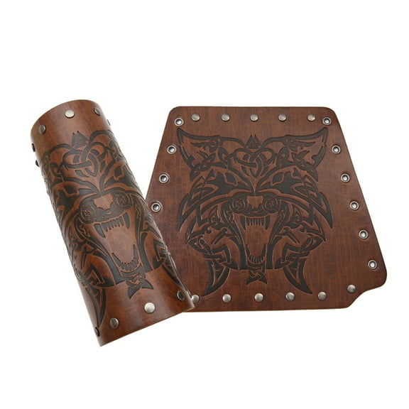 Aellinatey Vintage Archery Arm Guard Protections Leathers for Traditional Hunting Bows