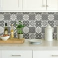 thumbnail image 6 of InHome Charcoal Lisbon Tile Peel & Stick Wallpaper 20.5-in x 18-ft, 6 of 6