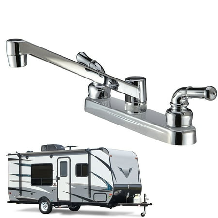 Heritage Chrome 2 Handle - Classic Two Handle Design RV Kitchen Faucet Non-Metallic, Polished Chrome Finish, for Mobile Homes, Motorhomes, Travel Trailers, Campers