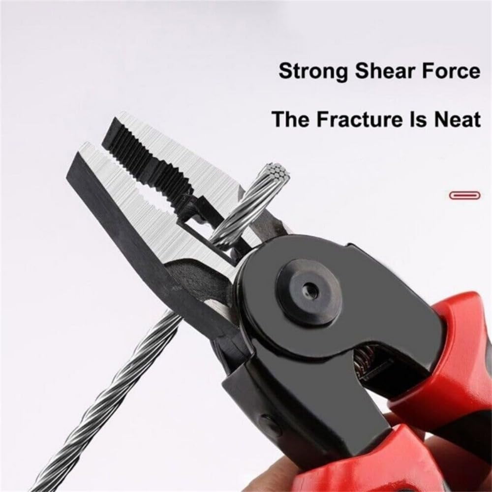 5 In 1 Plier Tool Set, Combination Interchangeable Pliers Kit With Cable Cutters, Wire Stripper, Scissor, Crimping Plier Multipurpose Combination 8 Inch Pliers Electrician Specific Tools