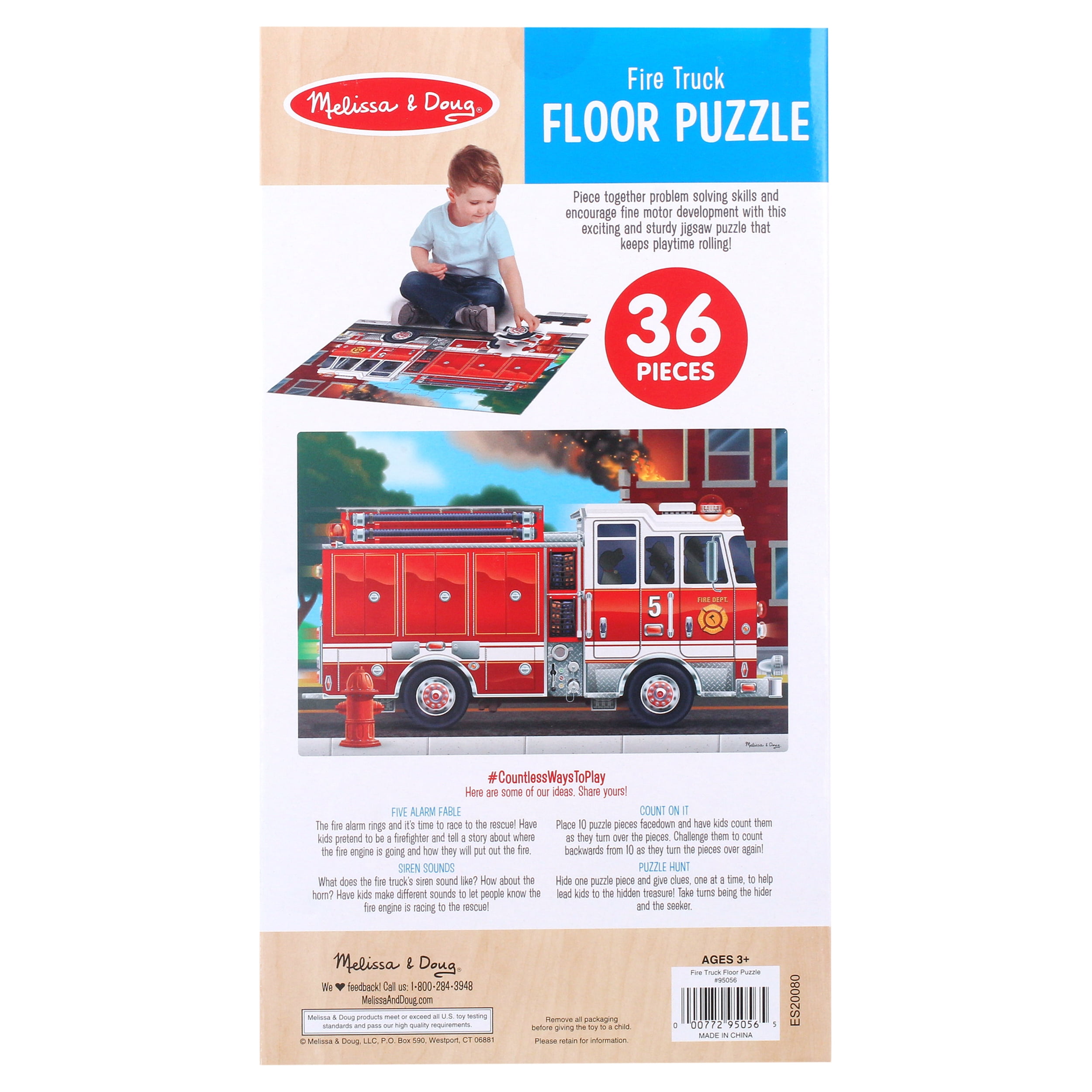 melissa and doug giant fire truck puzzle
