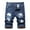 Dark Blue, variant on Mens and Big and Jean Shorts Casual Zipper Middle Waist Pockets Denim Shorts Washed Ripped Half Shorts Pants Summer Denim Cargo Shorts Dark Blue