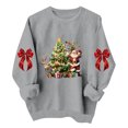 thumbnail image 2 of Christmas Sweatshirts for Womens Long Sleeve Crew Neck Christmas Print Sweatshirt Holiday Long Sleeve Pullover Tops, 2 of 6