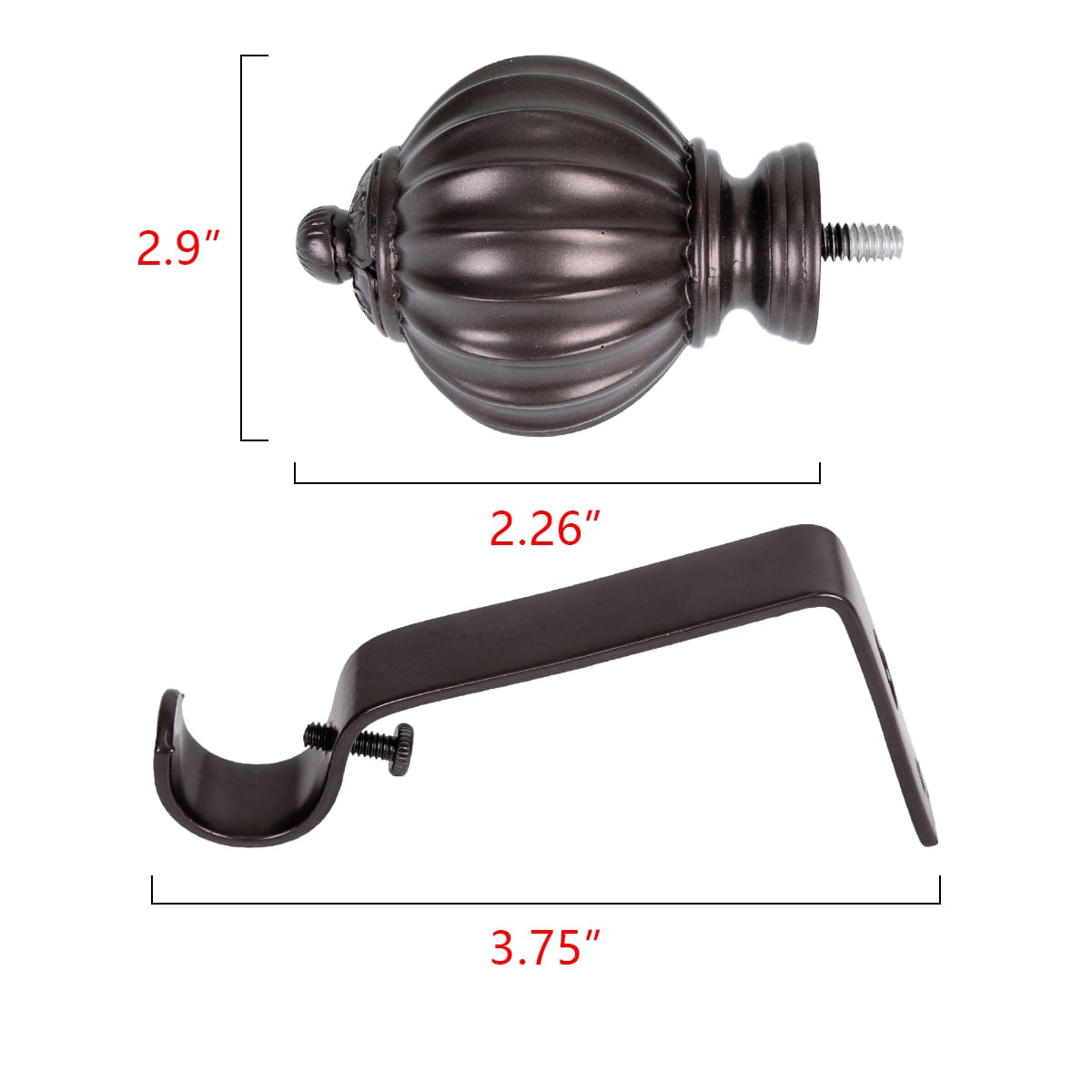UTOPIA ALLEY 3/4 Inch Curtain Rod - Curtain Rods For Windows 48 to 86 Inch, Adjustable Drapery Rods, Oil rubbed bronze Curtain Rods, Bedroom & Living Room Decorative Curtain Rods, Tapestry Poles