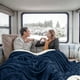 thumbnail image 4 of Manta Sherpa Utopia, cama doble, 152 x 203 cm, color azul marino, 4 of 8