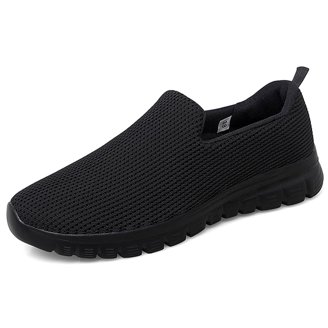 Athletic Works Women's Slip-On Knit Sneakers With Memory Foam - Comfort Shoes (Sizes 6-11)