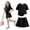 Black, variant on Summer Outfits for Kids Girls Size 10-12 Casual Lounge Girls 2 Piece Outfits T Shirts and Skirt Set Active Gym Girls Summer Clothes Light pink 2-3 Years