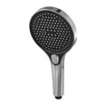 Silver 13 Cm Big Panel High Pressure Shower Head Black 3 Modes Large