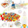 thumbnail image 1 of Juguete de construcción Giibro Straw Constructor, 600 unidades, para niños de 3 a 7 años, 1 of 6