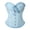 Blue, variant on Corset Tops For Women, Sweetheart Strapless Lace Up Bustier Ruffle Trim Gothic Halloween Shapewear Top Mint Green M