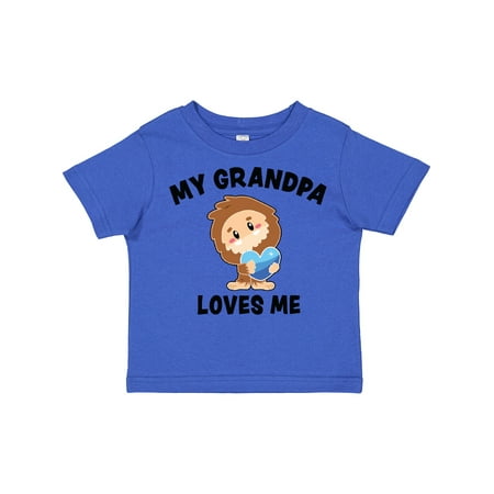 

Inktastic Cute Bigfoot My Grandpa Loves Me Gift Toddler Boy Girl T-Shirt