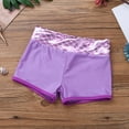 thumbnail image 6 of DPOIS Kids Girls 2 Piece Mermaid Scales Ballet Dance Sports Bra Crop Top with Shorts Lavender 4, 6 of 7