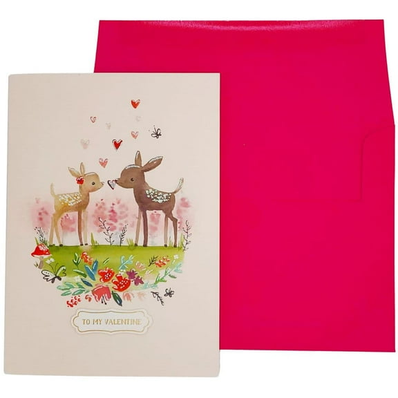 NIQUEA.D, Deer with Hearts Valentine's Day Card