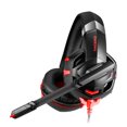 thumbnail image 3 of Onikuma Auriculares con cable con micrófono USB Estéreo Auriculares de Gaming Control de volumen Sonido Sonido Audio Auriculares Accesorios Negro Rojo sidaley EL005821-01B, 3 of 7
