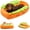 L, variant on Hot Dog Dog Bed, Hot Dog Bed for Dachshund, Soft Plush Small Cute and Warm Cozy Food Dog Cat Bed, Plush Removable Washable Pet Bed, Washer and Dryer Friendly (XL)