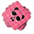 thumbnail image 2 of Panda Bear Pink Face Foam Coaster Set of 4, 2 of 3