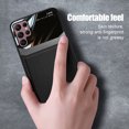 thumbnail image 3 of ROBINSON Leather case back cover Protective Cover Phone Case Glass Back Shell For Samsung Galaxy S22 Ultra (Black), 3 of 10