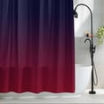 thumbnail image 2 of Shower Curtains for Bathroom-36"x72",Burgundy Red Gradient Ombre Waterproof Bath Curtain Grommet Shower Curtain Set with Hooks, 2 of 9