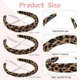 thumbnail image 4 of YooGuoGuo 3PCS Leopard Padded Headband Thick Head Band Cheetah Print Headband Cute Headbands for Women Wide Chiffon Hair Accessories Non-Slip Comfortable for Daily Wear, 4 of 7