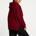 thumbnail image 5 of Iyufng Women's Full Zip Hoodie Jackets, Drawstring Long Sleeve Oversized Loose Hooded Sweatshirt Coat with Pockets for Fall Winter Casual Daily Outfits, 5 of 7