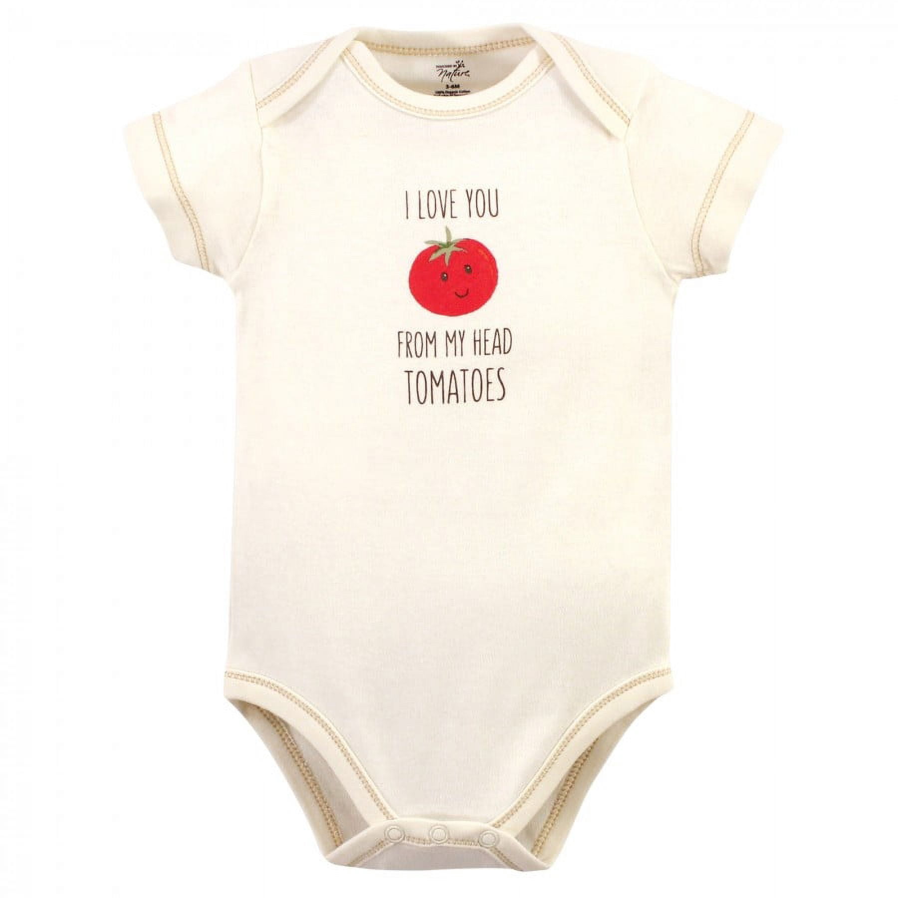Touched by Nature Organic Cotton Bodysuits 5pk, Corn, 9-12 Months