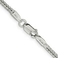 thumbnail image 3 of Diamond2Deal 925 Sterling Silver 2.5mm Diamond-Cut Round Franco Chain Necklace for Women 26", 3 of 6