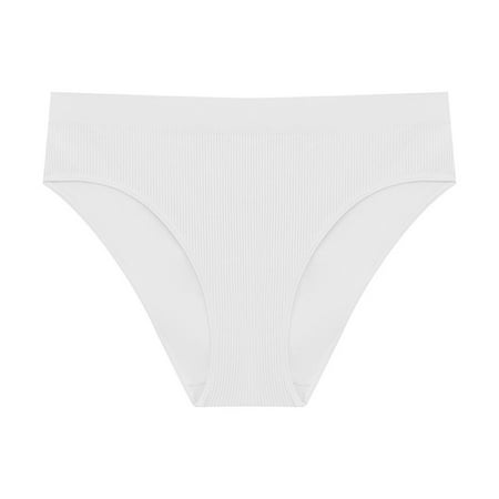 Womens Low-Waisted Seamless Knickers Sexy Threaded Tangas Yoga Sports Breathable Panties Tummy Control Plus Size Underpants High Elasticity Briefs M-XL