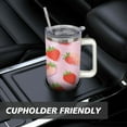 thumbnail image 7 of Strawberry1 40 Oz Tumbler with Handle Lid and Straw, Stainless Steel Double Walled Vacuum Insulated Cup, Cute Anniversary Wedding Birthday Gifts Tumbler for Women Men Friends Outdoor Indoor, 7 of 7