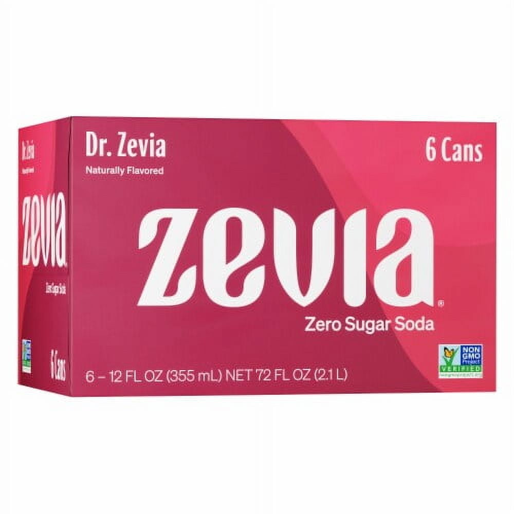 Zevia Zero Calorie Soda, Dr. Zevia, 6 Cans - Walmart.com