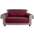 thumbnail image 2 of SHANNA 1/2/3 Seater Quilted Sofa Couch Cover Pad Water Resistant Slipcover Furniture Protector Pet Mat for Kids Dogs Pets（Wine Red）, 2 of 11