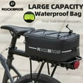 thumbnail image 2 of ROCKBROS Bike Trunk Bag Bicycle Rear Rack Bag Pannier Bag Bike Handbag Waterproof with Rain Cover, 2 of 9
