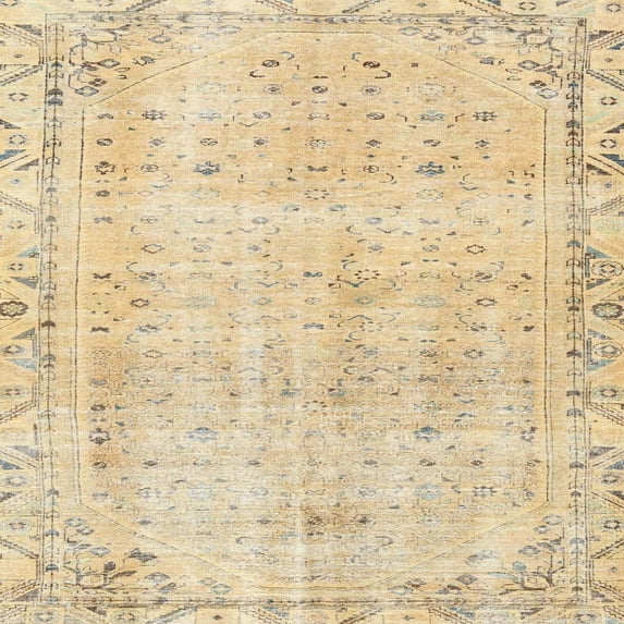 Ahgly Company Machine Washable Indoor Square Traditional Sandy Brown Area Rugs, 3' Square