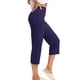 thumbnail image 3 of MKLEKYY Leggings para mujer Pantalones 3/4 ligeros para mujer Pantalones casuales holgados con bolsillos Pantalones casuales Pantalones de tela suave y cómodo Pantalones de yoga Pantalones deportivos, 3 of 4