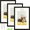 Black Wood Grain, variant on Auralyn Home 12x18 Picture Frames Set of 3, Fits 8x12 with Mat or 12x18 Without Mat, Includes Hanging Kit, Wood Grain