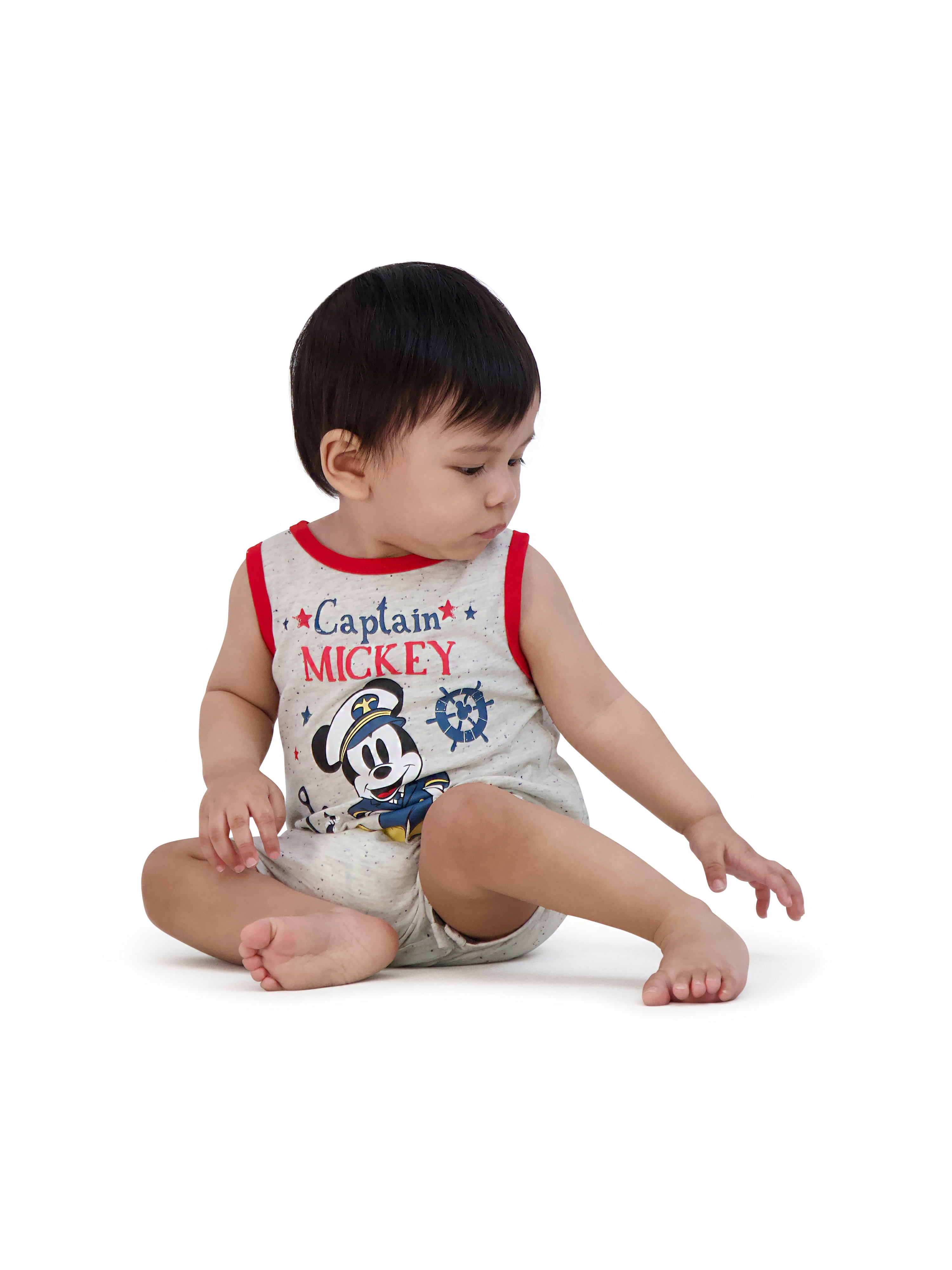Disney Mickey Mouse Baby Boy Rompers, 2-Pack, Sizes 0-24 Months